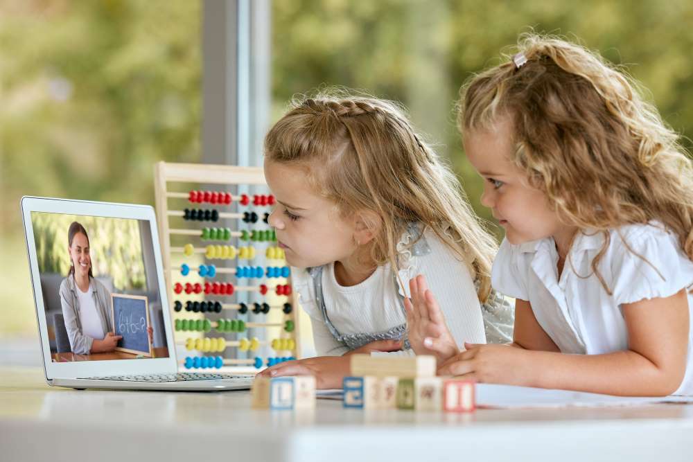 kids doing math at home