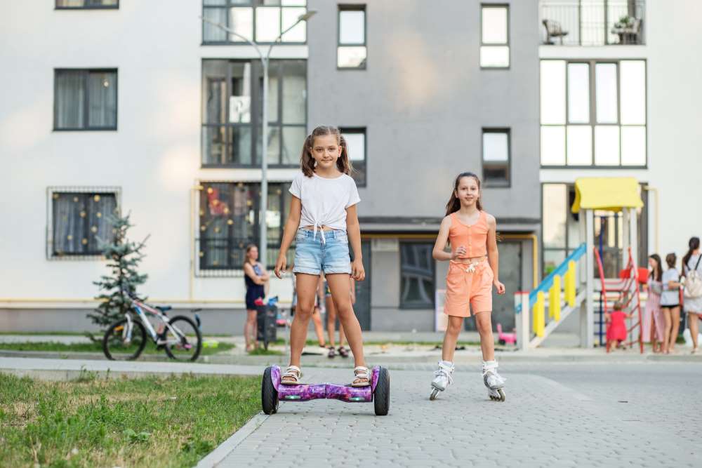 kids playing in public area