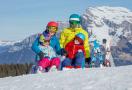 skiing winter mountains