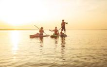 paddleboat with kids