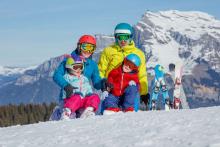 skiing winter mountains