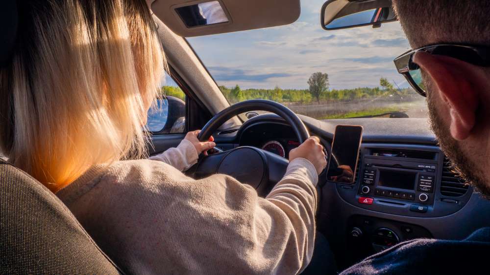 teen learning to drive